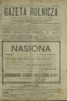Gazeta Rolnicza : pismo tygodniowe ilustrowane. R. 62, nr 16 (21 kwietnia 1922)
