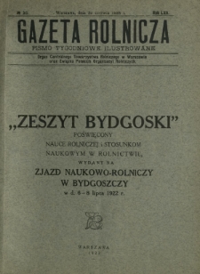 Gazeta Rolnicza : pismo tygodniowe ilustrowane. R. 62, nr 26 (30 czerwca 1922)