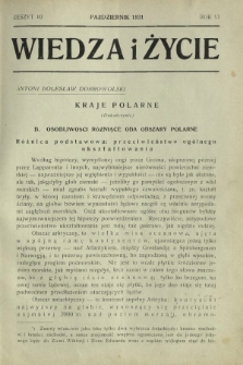 Wiedza i Życie : miesięcznik poświęcony popularyzacji wiedzy R. 6, z. 10 (październik 1931)
