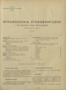 Sprawozdanie Stenograficzne z 30 Posiedzenia Sejmu Rzeczypospolitej z dnia 23 marca 1923 r.