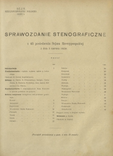 Sprawozdanie Stenograficzne z 43 Posiedzenia Sejmu Rzeczypospolitej z dnia 5 czerwca 1923 r. (I Kadencja 1922-1927)