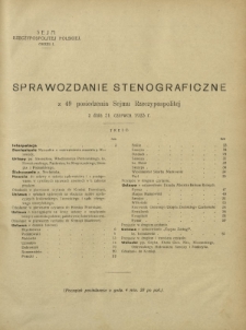 Sprawozdanie Stenograficzne z 49 Posiedzenia Sejmu Rzeczypospolitej z dnia 21 czerwca 1923 r. (I Kadencja 1922-1927)