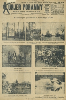 Kurjer Poranny : niedzielny dodatek ilustrowany do R. 49, No 323 (22 listopada 1925)