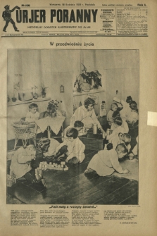 Kurjer Poranny : niedzielny dodatek ilustrowany do R. 50, No 106 (18 kwietnia 1926)