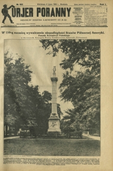 Kurjer Poranny : niedzielny dodatek ilustrowany do R. 50, No 183 (4 lipca 1926)