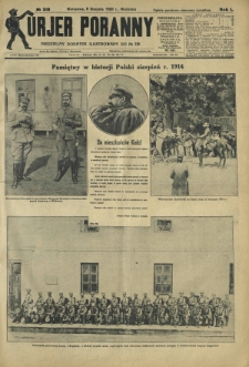Kurjer Poranny : niedzielny dodatek ilustrowany do R. 50, No 218 (8 sierpnia 1926)