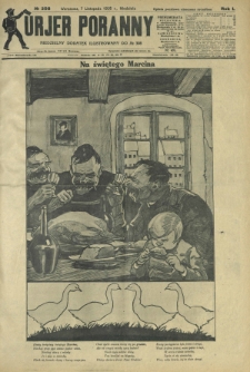 Kurjer Poranny : niedzielny dodatek ilustrowany do R. 50, No 308 (7 listopada 1926)