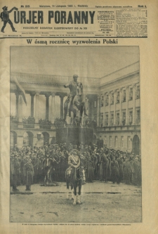 Kurjer Poranny : niedzielny dodatek ilustrowany do R. 50, No 315 (14 listopada 1926)