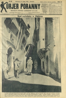 Kurjer Poranny : niedzielny dodatek ilustrowany do R. 51, No 58 (27 lutego 1927)