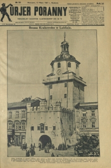 Kurjer Poranny : niedzielny dodatek ilustrowany do R. 51, No 72 (13 marca 1927)