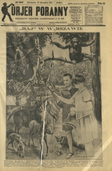 Kurjer Poranny : niedzielny dodatek ilustrowany do R. 51, No 259 (18 września 1927)