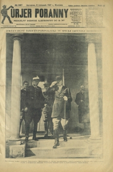 Kurjer Poranny : niedzielny dodatek ilustrowany do R. 51, No 307 (6 listopada 1927)