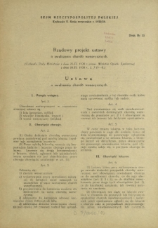 Rządowy projekt ustawy o zwalczaniu chorób wenerycznych. Druk Nr 23