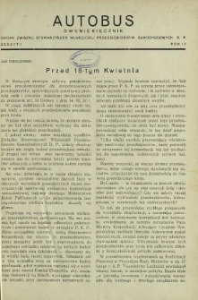 Autobus / red. Aleksander Barczewski. R. 4, nr 1 (1934)