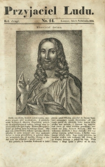 Przyjaciel Ludu : czyli tygodnik potrzebnych i pożytecznych wiadomości. R. 2, No 14 (13 października 835)