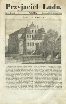 Przyjaciel Ludu : czyli tygodnik potrzebnych i pożytecznych wiadomości. R. 2, No 20 (14 listopada 1835)