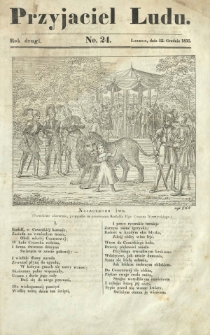 Przyjaciel Ludu : czyli tygodnik potrzebnych i pożytecznych wiadomości. R. 2, No 24 (12 grudnia 1835)