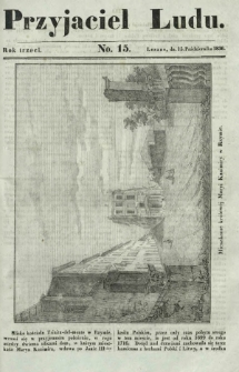 Przyjaciel Ludu : czyli tygodnik potrzebnych i pożytecznych wiadomości. R. 3, No 15 (15 października 1836)