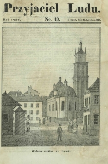 Przyjaciel Ludu : czyli tygodnik potrzebnych i pożytecznych wiadomości. R. 3, No 43 (29 kwietnia 1837)