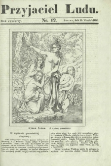 Przyjaciel Ludu : czyli tygodnik potrzebnych i pożytecznych wiadomości. R. 4, No 12 (23 września 1837)