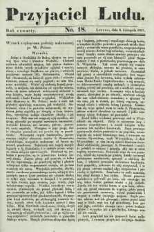 Przyjaciel Ludu : czyli tygodnik potrzebnych i pożytecznych wiadomości. R. 4, No 18 (4 listopada 1837)