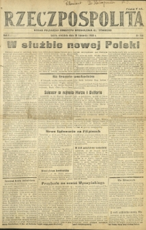 Rzeczpospolita : organ Polskiego Komitetu Wyzwolenia Narodowego. R. 1, nr 106 (19 listopada 1944)