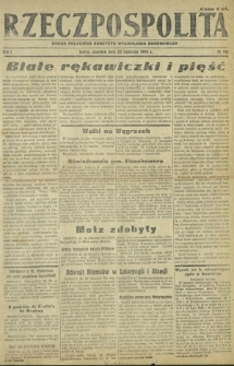 Rzeczpospolita : organ Polskiego Komitetu Wyzwolenia Narodowego. R. 1, nr 110 (23 listopada 1944)