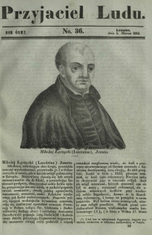 Przyjaciel Ludu : czyli tygodnik potrzebnych i pożytecznych wiadomości. R. 8, No 36 (5 marca 1842)
