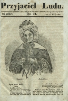 Przyjaciel Ludu : czyli tygodnik potrzebnych i pożytecznych wiadomości. R. 10, No 34 (17 lutego 1844)