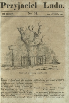 Przyjaciel Ludu : czyli tygodnik potrzebnych i pożytecznych wiadomości. R. 10, No 52 (22 czerwca 1844)