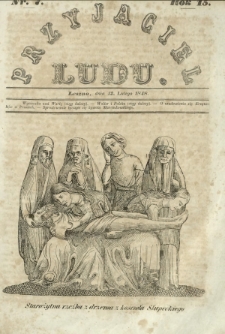Przyjaciel Ludu : czyli tygodnik potrzebnych i pożytecznych wiadomości. R. 15, nr 7 (12 lutego 1848)