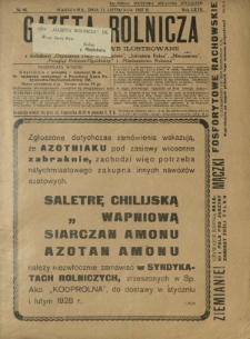 Gazeta Rolnicza : pismo tygodniowe ilustrowane. R. 67, nr 45 (11 listopada 1927)