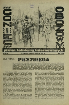 Goniec Obozowy : pismo żołnierzy internowanych R. 3, Nr 6 (15 marca 1942)