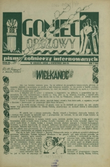 Goniec Obozowy : pismo żołnierzy internowanych R. 3, nr 7 (1 kwietnia 1942)