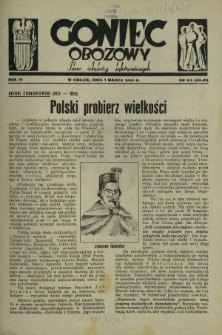 Goniec Obozowy : pismo żołnierzy internowanych R. 4, Nr 4/5 (1 marca 1943)