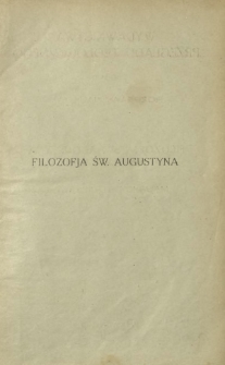 Filozofja św. Augustyna na tle epoki