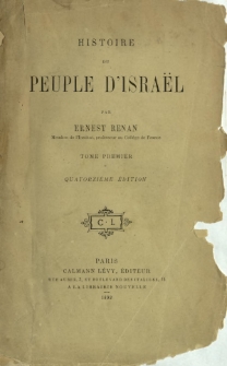 Histoire du peuple d'Israël. T. 1