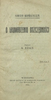 O gromadzeniu oszczędności