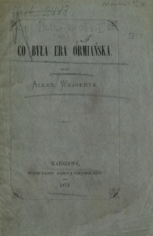 Co była era ormiańska