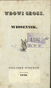 Wdowi grosz : wiosennik