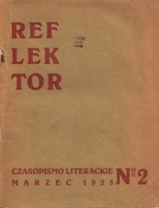 Reflektor : czasopismo literackie. Nr 2