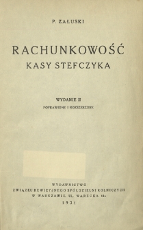 Rachunkowość kasy Stefczyka