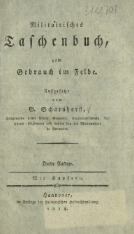 Militairisches Taschenbuch, zum Gebrauch im Felde