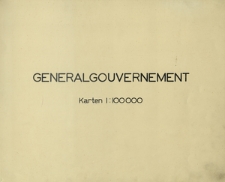 Generalgouvernement : Karten 1:100 000