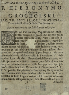 Rvssia Florida Rosis Et Liliis : Hoc est Sanguine, Pr&aelig;dicatione, Religione, & Vita Antea FF. Ordinis Pr&aelig;dicatorvm Peregrinatione inchoata, Nvnc Concentvvm In Rvssia Stabilitate fundata. [Pars 1, 2]
