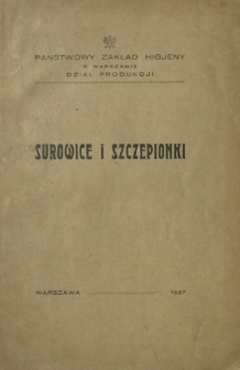 Surowice i szczepionki