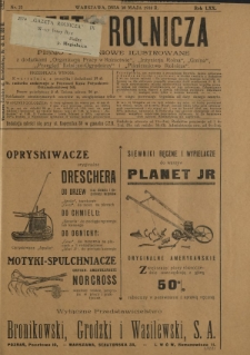 Gazeta Rolnicza : pismo tygodniowe ilustrowane. R. 70, nr 22 (30 maja 1930)