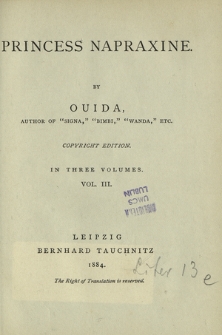 Princess Napraxine : in three volumes. Vol. 3