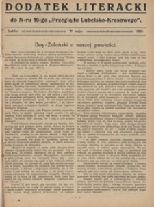 Dodatek literacki do N-ru 10 "Przeglądu Lubelsko-Kresowego"