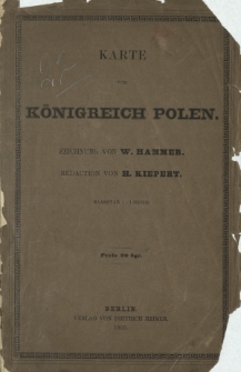 Karte vom Königreich Polen 1:1 000 000